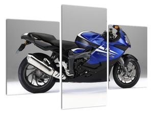 Obraz modrého motocyklu (90x60cm)