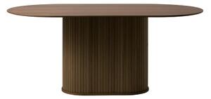 Hnědý jídelní stůl s deskou v dubovém dekoru 95x180 cm Nola – Unique Furniture