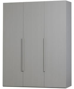 Hoorns Světle šedá ořechová šatní skříň Renda 210 x 165 cm