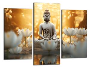 Obraz na zeď Budha a lotosy