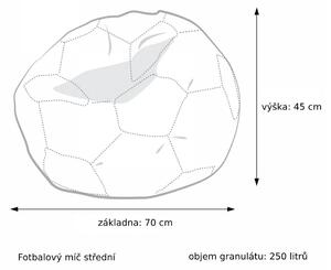 Sedací vak fotbalový míč střední nylon černá