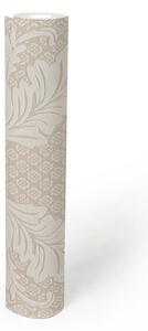 A.S. Création | Vliesová tapeta na zeď Luxury Wallpaper 30544-1 | 0,52 x 10 05 m | bílá, metalická, krémová