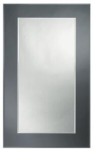 Fazetované zrcadlo na zeď do pokoje ložnice dekorativní TOMÁŠ 60 x 100 cm s šedým zrcadlovým podkladem 701-019