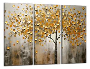 Obraz na plátně Abstrakce stromu se zlatými listy