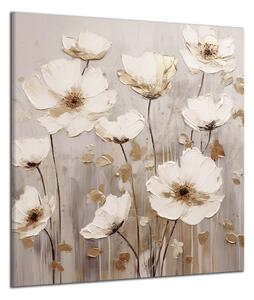 Obraz na stěnu Abstraktní bílé květy