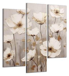 Obraz na stěnu Abstraktní bílé květy