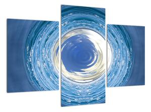 Moderní obraz - modrá abstrakce (90x60cm)