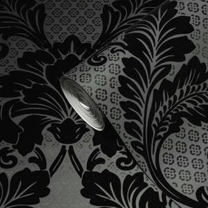 A.S. Création | Vliesová tapeta na zeď Luxury Wallpaper 30544-5 | 0,52 x 10 05 m | šedá, černá