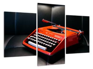 Obraz červeného psacího stroje (90x60cm)