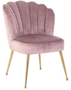 Růžová sametová jídelní židle Richmond Pippa