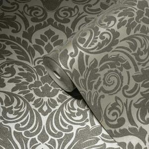 A.S. Création | Vliesová tapeta na zeď Luxury Wallpaper 30545-3 | 0,52 x 10 05 m | šedá, metalická