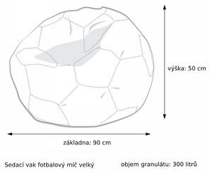 Sedací vak fotbalový míč velký (nylon) modrá