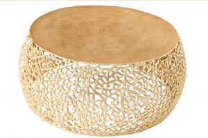 Noble Home Zlatý konferenční stolek Leaf 75 cm