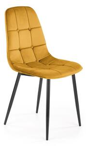 Jídelní židle RONO – čalouněná, sametový potah, více barev Černá