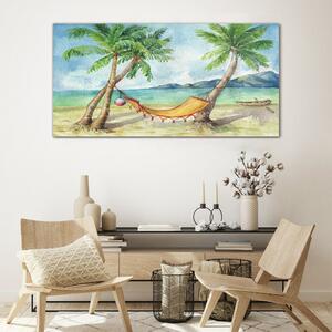 Obraz na skle Obraz na skle Beach Palm Sea Hammock