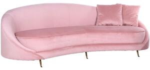 Růžová sametová třímístná pohovka Richmond Bourbon 240 cm