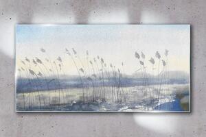 Obraz na skle Obraz na skle Abstrakce zimní sníh