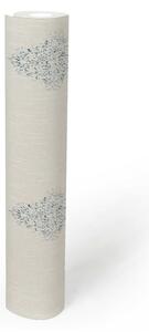 A.S. Création | Vliesová tapeta na zeď Luxury Wallpaper 31946-1 | 0,53 x 10,05 m | bílá, metalická