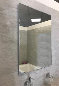 Zrcadlo na chodbu zeď do koupelny předsíně nalepovací s ozdobnou hranou GLOSSY 50 x 70 cm se strmou fazetou 713-113