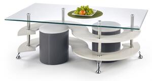 Konferenční stolek NANO 5 bílá/tmavě šedá