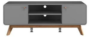Šedý TV stolek 140x53 cm Caitlin – Støraa