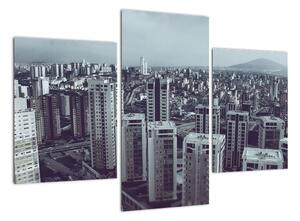 Černobílý obraz města (90x60cm)