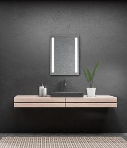 Zrcadlo do koupelny s dvěma LED pruhy - 80 x 60 cm se senzorem - Lumina Senzor LED