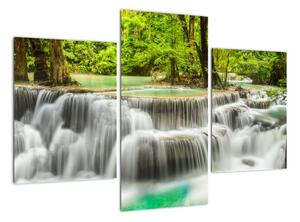 Obraz lesních vodopádů (90x60cm)