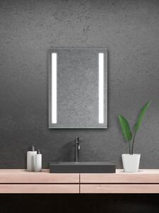 Zrcadlo do koupelny s dvěma LED pruhy - 60 x 80 cm - Lumina