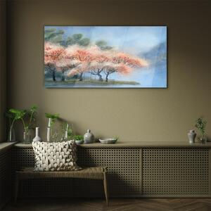 Obraz na skle Obraz na skle Strom květiny abstrakce