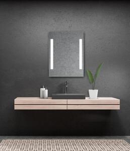 Zrcadlo do koupelny s dvěma LED pruhy - 70 x 90 cm se senzorem - Lumina Senzor LED