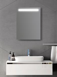 Zrcadlo do koupelny s LED pruhem - 60 x 80 cm - Luna
