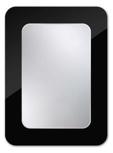 Zrcadlo do koupelny na zeď do pokoje do ložnice do předsíně na chodbu do koupelny APACHE 75 x 100 cm s fazetou 10 mm s černým podkladem ze skla Lacobel 713-052