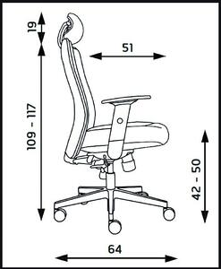 Alba CR LEXA - Alba CR kancelářská židle - s podhlavníkem černá