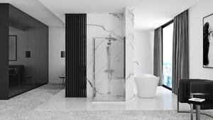 Rea Molier, sprchová kabina 80(dveře) x 90(stěna) x 190 cm, 6mm čiré sklo, chromový profil, KPL-K0367