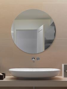 AMIRRO PURE RONDE kulaté zrcadlo na chodbu do předsíně nástěnné Ø 60 cm s leštěnou hranou do koupelny na zeď 710-204