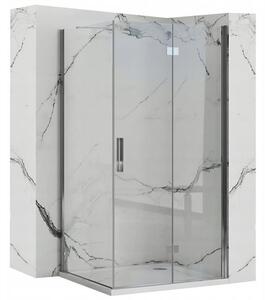 Rea Molier, sprchová kabina 80(dveře) x 90(stěna) x 190 cm, 6mm čiré sklo, chromový profil, KPL-K0367