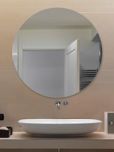 PURE RONDE kulaté zrcadlo na chodbu do předsíně nástěnné Ø 75 cm s leštěnou hranou do koupelny na zeď 710-327