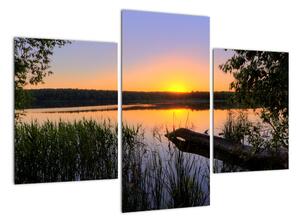 Obrázek jezera se západem slunce (90x60cm)