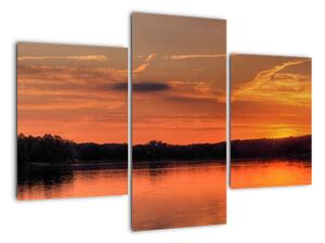 Západ slunce na jezeře, obraz (90x60cm)