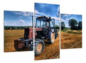 Obraz traktoru v poli (90x60cm)
