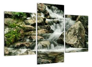 Horský vodopád - obraz (90x60cm)