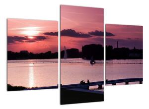 Západ slunce na vodě, obraz (90x60cm)
