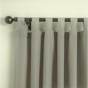 M&K Závěsy s poutky 140 × 180 cm – Oscar světle šedé (2 ks)