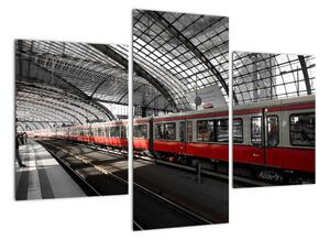 Obraz vlakového nádraží (90x60cm)