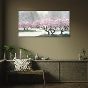 Obraz na skle Obraz na skle Zimní sníh strom květy