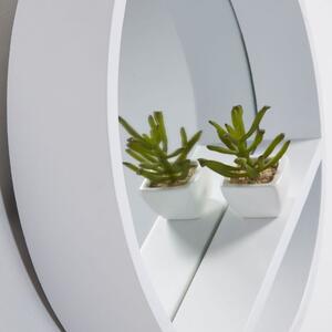 Bílé závěsné zrcadlo Kave Home Grag 45 cm