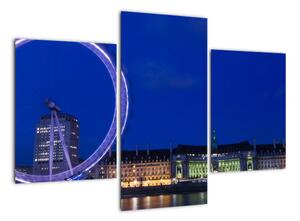 Noční Londýnské oko - obrazy (90x60cm)