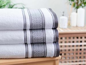 MKLuzkoviny.cz Froté ručník 50 × 100 cm ‒ Panama bílý