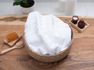 MKLuzkoviny.cz Bambusový ručník 50 × 100 cm ‒ Noemi bílý
